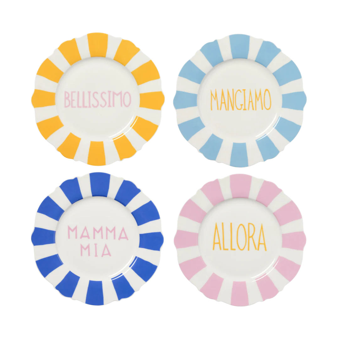 In The Roundhouse - "Mamma Mia Wave" Dinner Plate Set