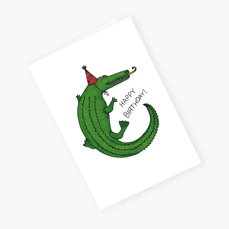 The Nonsense Maker- Birthday Crocodile - Greeting Card