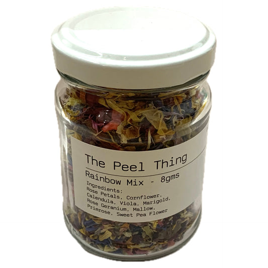 The Peel Thing- Edible Flower Sprinkles- “Rainbow Mix”