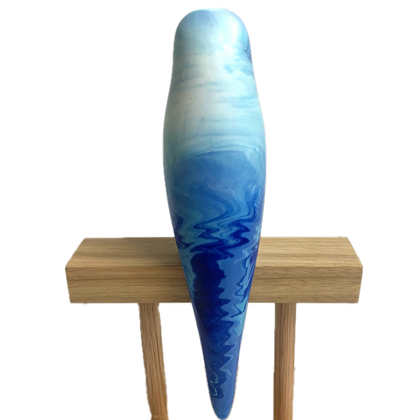 PETE CROMER - RESIN BUDGERIGAR #10- Blue Boy Swirl