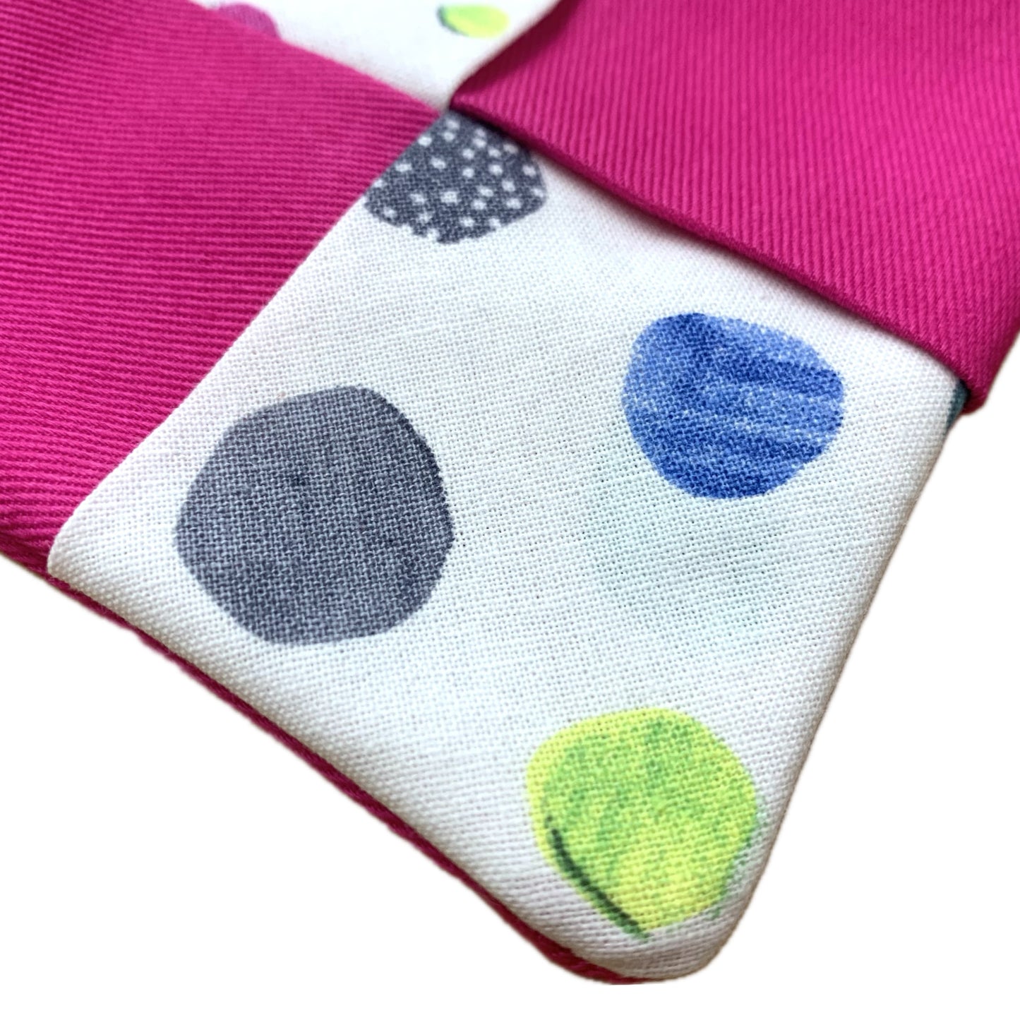 MUMMA WHOOPEE- SINGLE WINE GLASS SLIPPER/COASTERS- Blobs & Pink