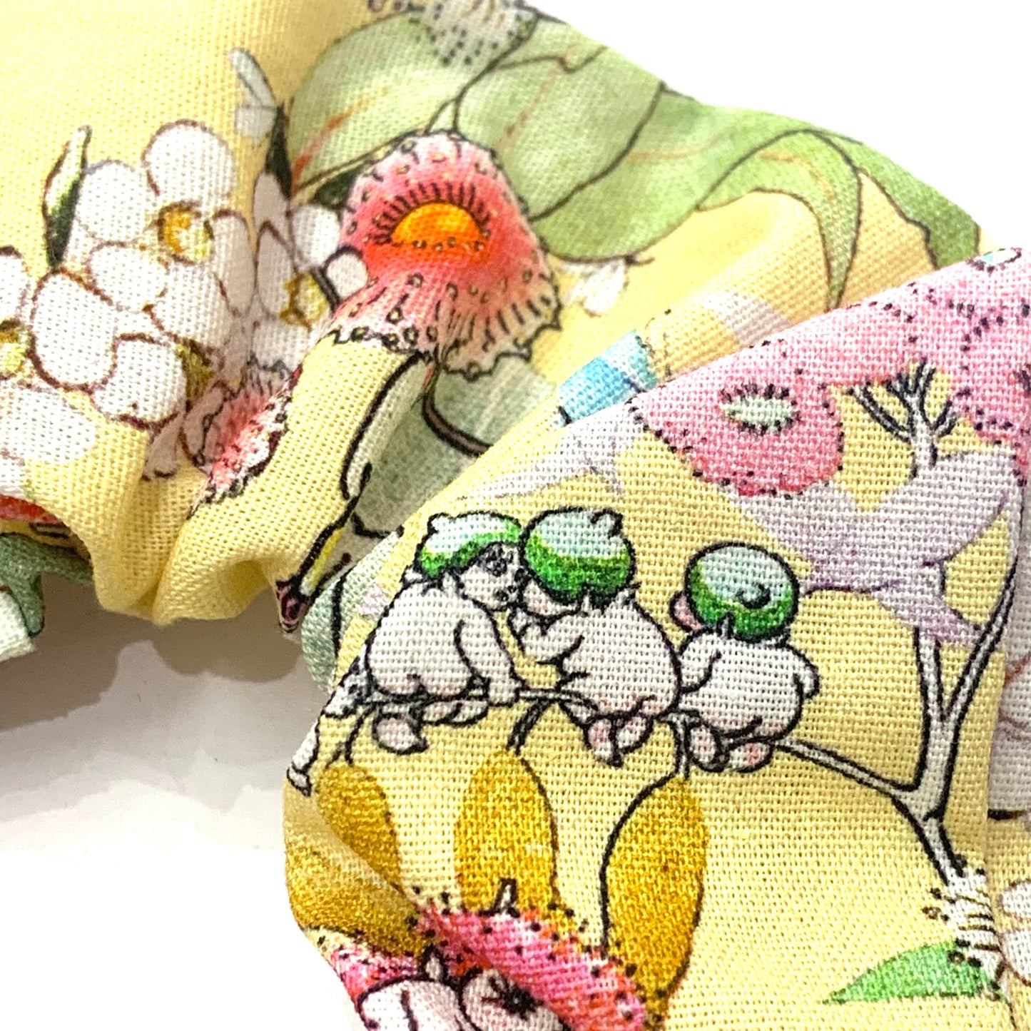 MUMMA WHOOPEE - JUMBO "Yellow Gumnut Babies" SCRUNCHIES