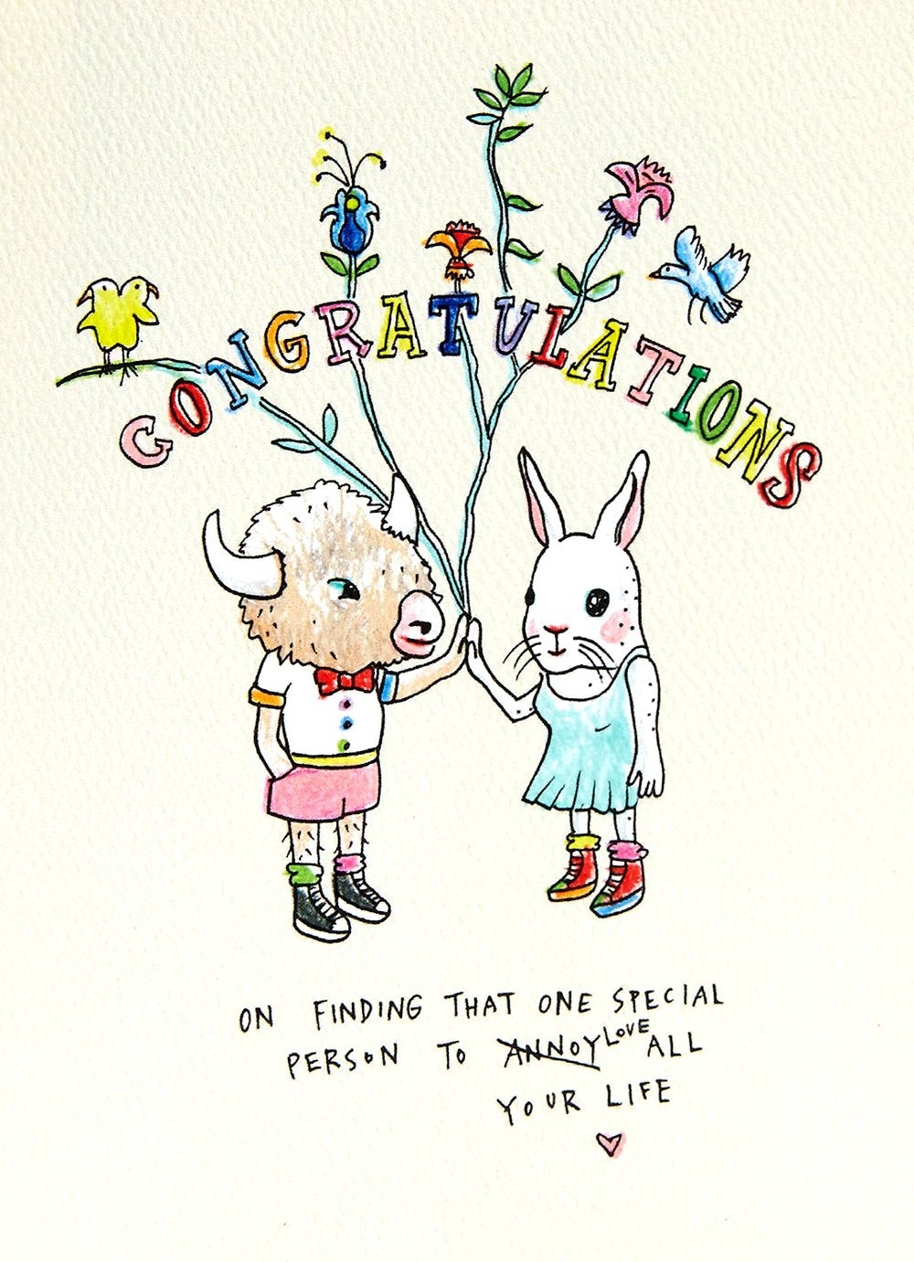 WALLY PAPER CO - ANNOYING CONGRATULATIONS- Greeting Card