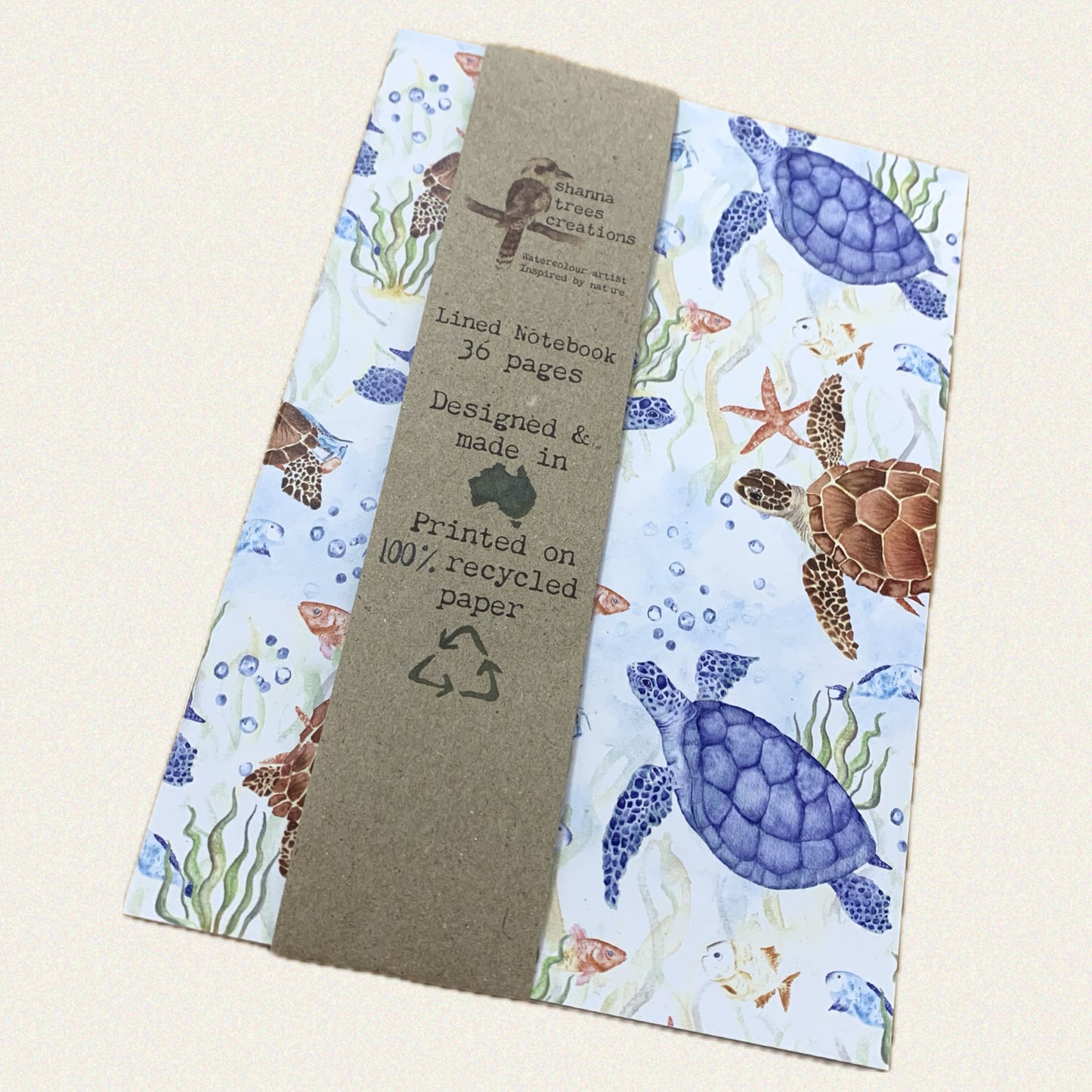 Shanna Trees Creations- "Turtles"- Lined Notebook