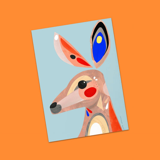 PETE CROMER - KANGAROO A4 FINE ART PRINT
