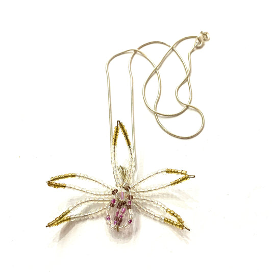 CARLEY CLARKE-RUSHTON - Fine Gold & Purple Orchid Necklace