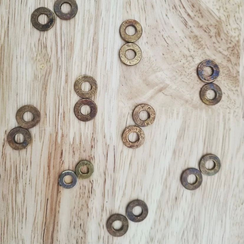 WILD BRASS- Small Studs- Black Swarovski Crystal