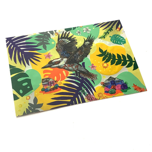HAYLEY GILLESPIE - "Kookaburra & Queenslanders" POSTCARD