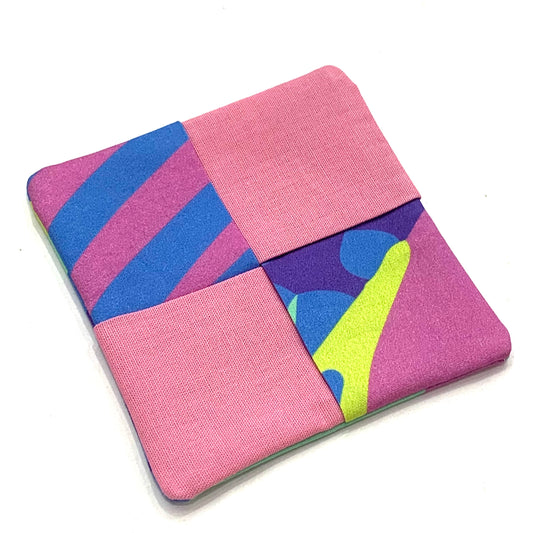 MUMMA WHOOPEE- SINGLE WINE GLASS SLIPPER/COASTERS- Reef & Purple