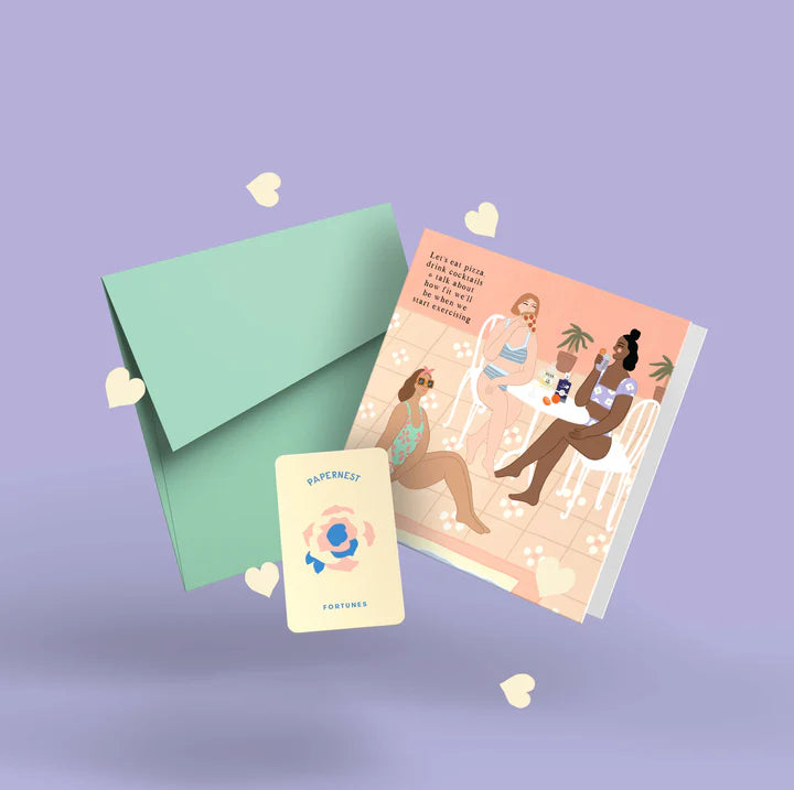 PAPERNEST - "Let's Eat Pizza And Drink Cocktails" Greeting Card