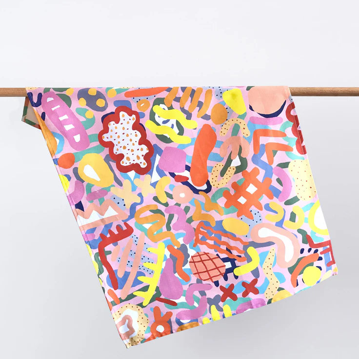 SHUH- Tea Towel- Coral