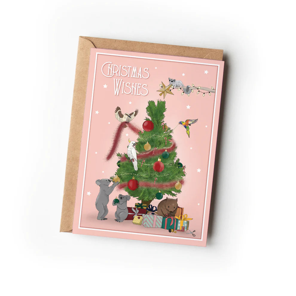Green Mini Creative - "Christmas Wishes" Christmas Greeting Card