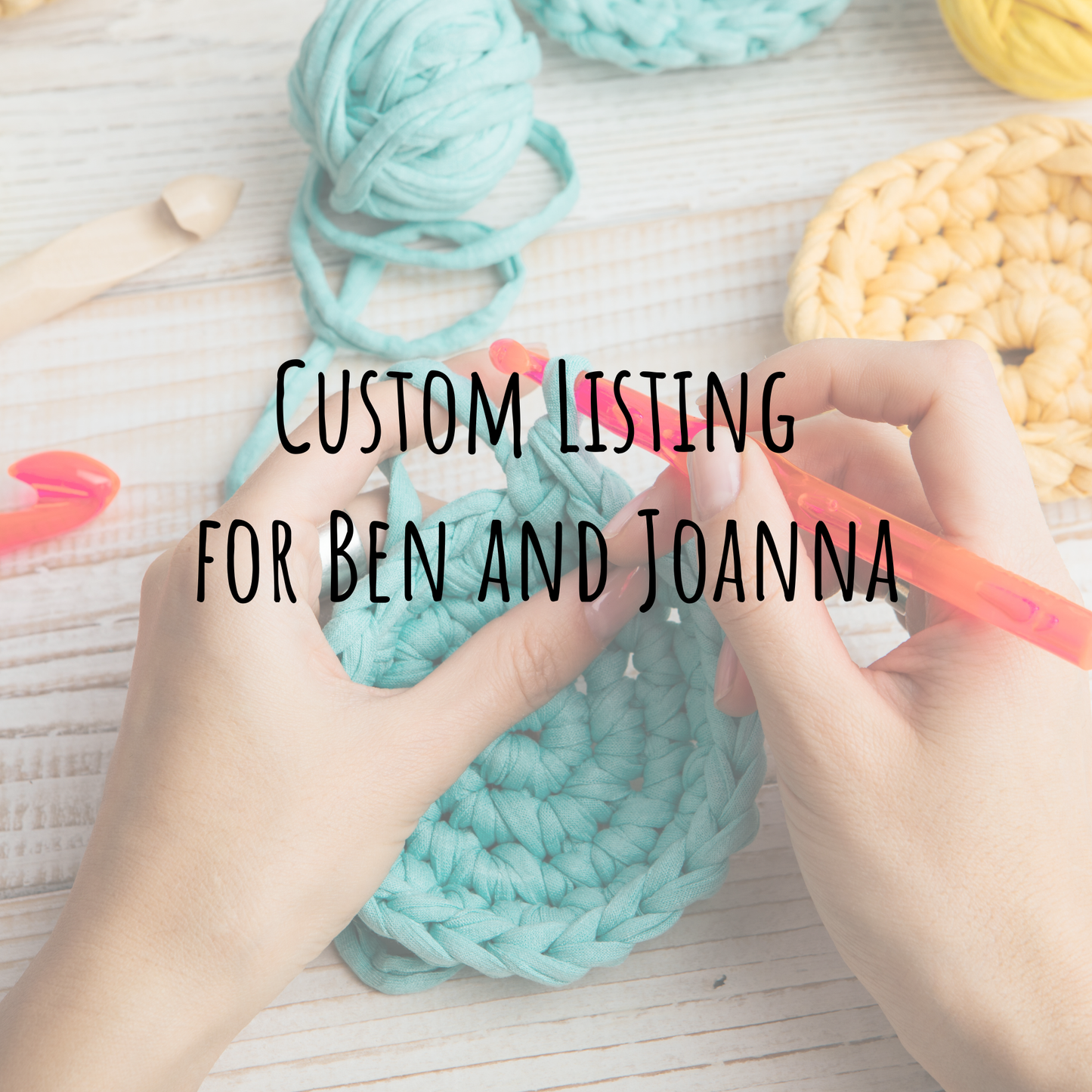 HOOKED BY JEN- CUSTOM ORDER FOR BEN AND JOANA JASPER