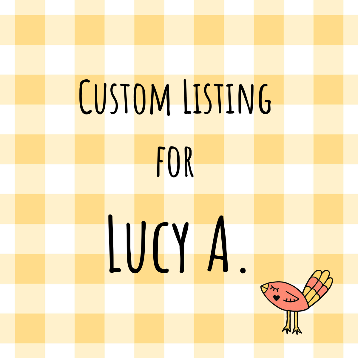 CUSTOM LISTING FOR LUCY A