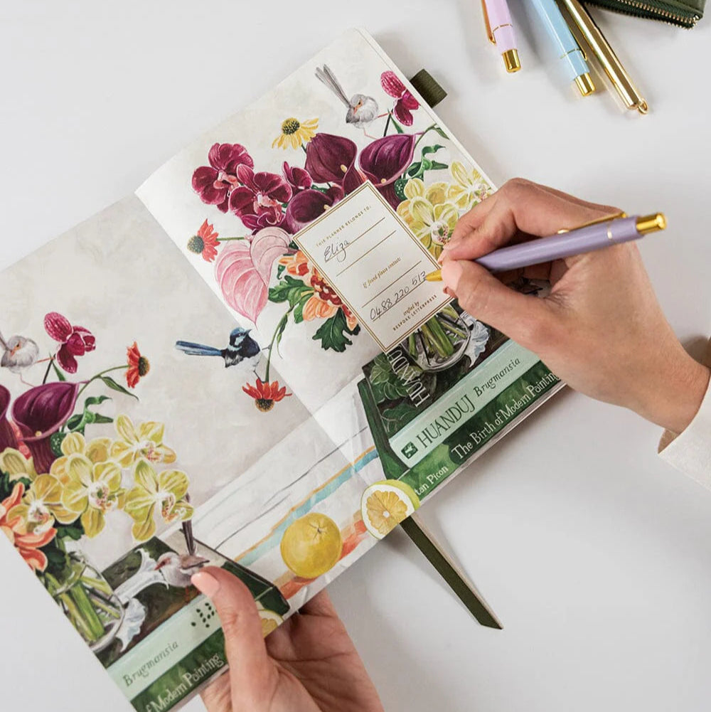 BESPOKE LETTERPRESS - 2026 Weekly Planner Notebook - Fairy Wren