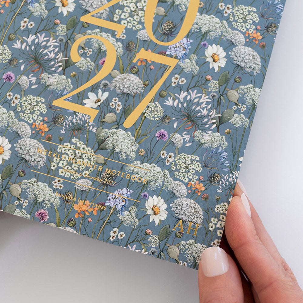 BESPOKE LETTERPRESS - 2027 Weekly Planner Notebook - Willowmere