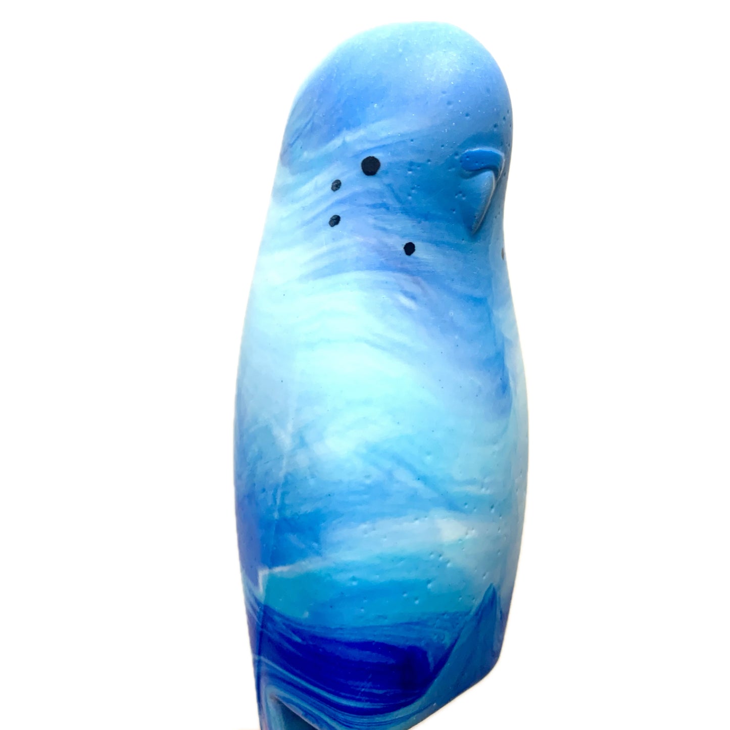 PETE CROMER - RESIN BUDGERIGAR #10- Blue Boy Swirl