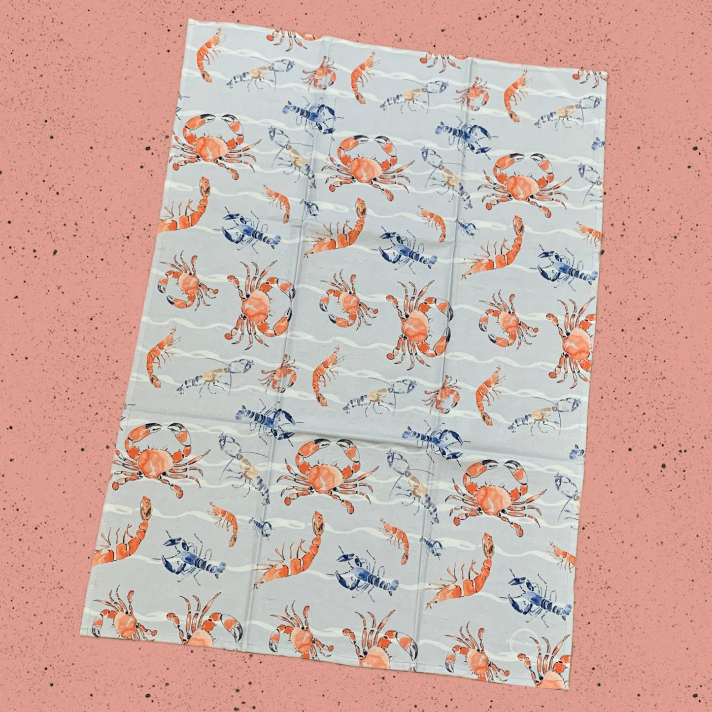 ESZTER'S CREATIONS - "Crustaceans"- Tea Towel
