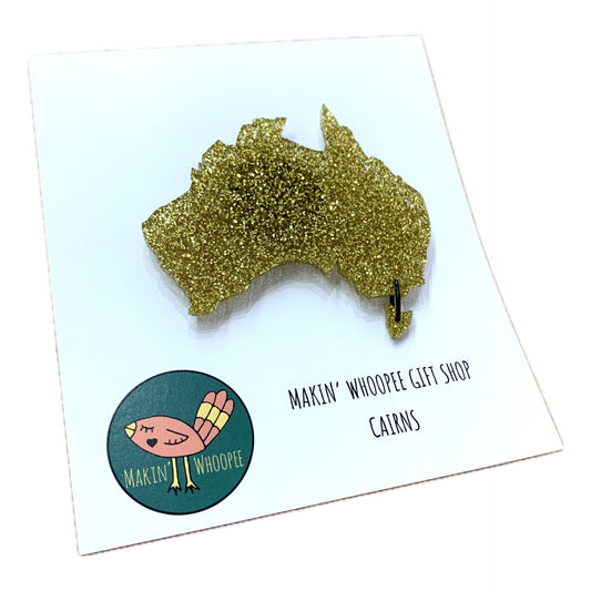 MAKIN' WHOOPEE - GOLD MAP- AUSSIE MAGNET