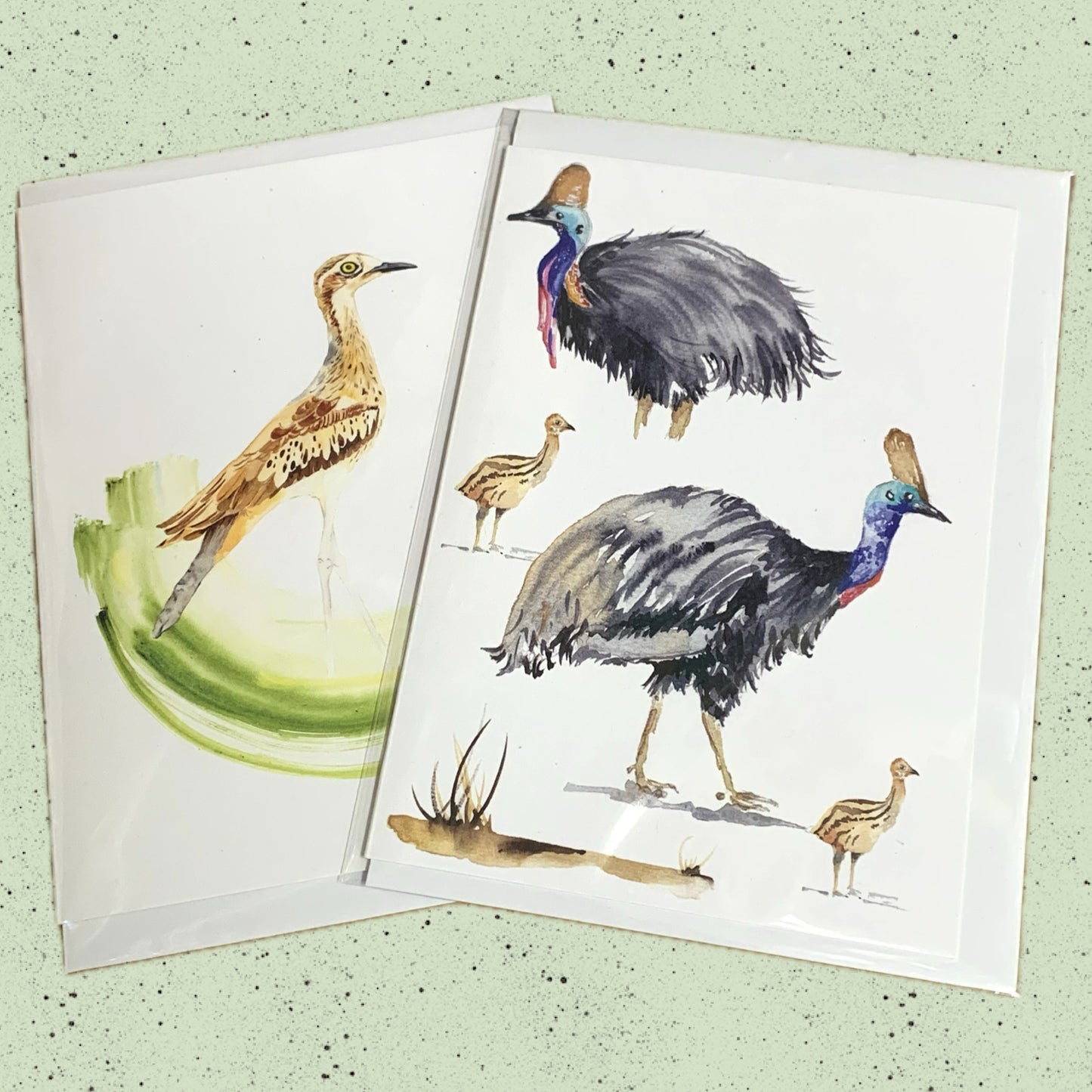 ESZTER'S CREATIONS- "Cassowary"- Greeting Card