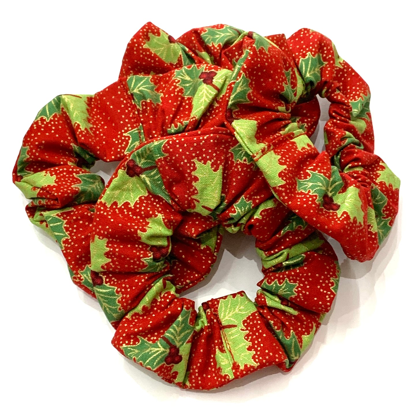 MUMMA WHOOPEE - Regular “Red Red Holly” SCRUNCHIE