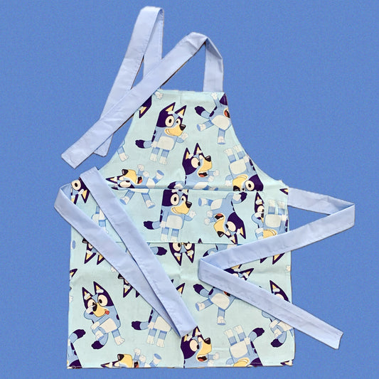 Teacups n Quilts - Bluey in Blue- Kids Apron