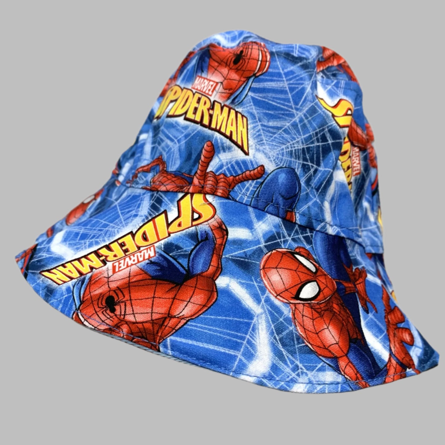 Teacups n Quilts - Spiderman Fabric Hat - Kids Size Large