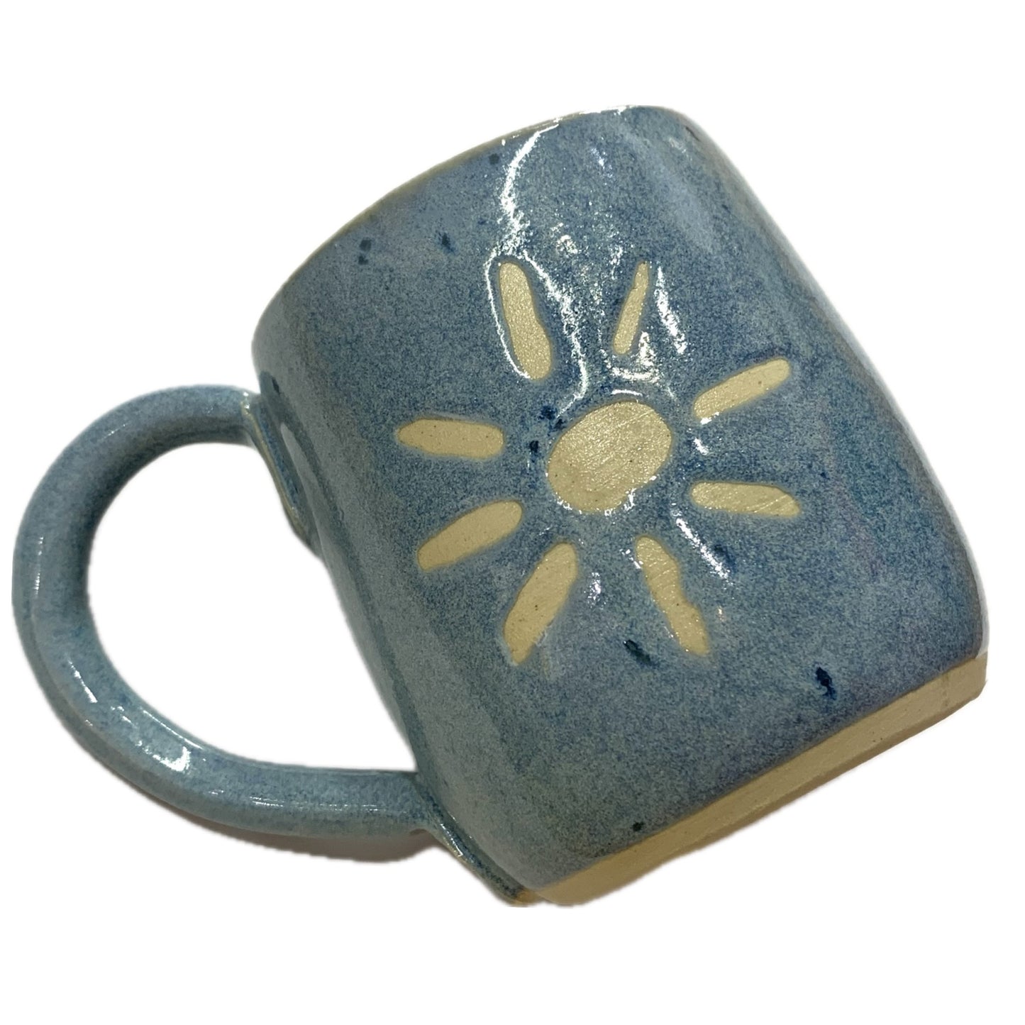 EARTH BY HAND- Blue Resist Mug- Sunshine