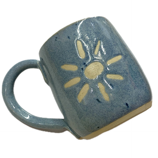 EARTH BY HAND- Blue Resist Mug- Sunshine