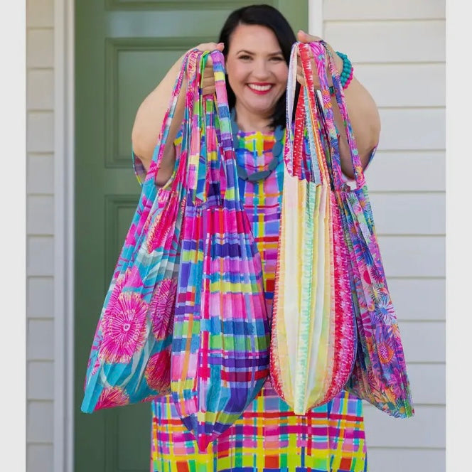 LORDY DORDIE - Gum Blossoms- Concertina Pleat Shopper Bag