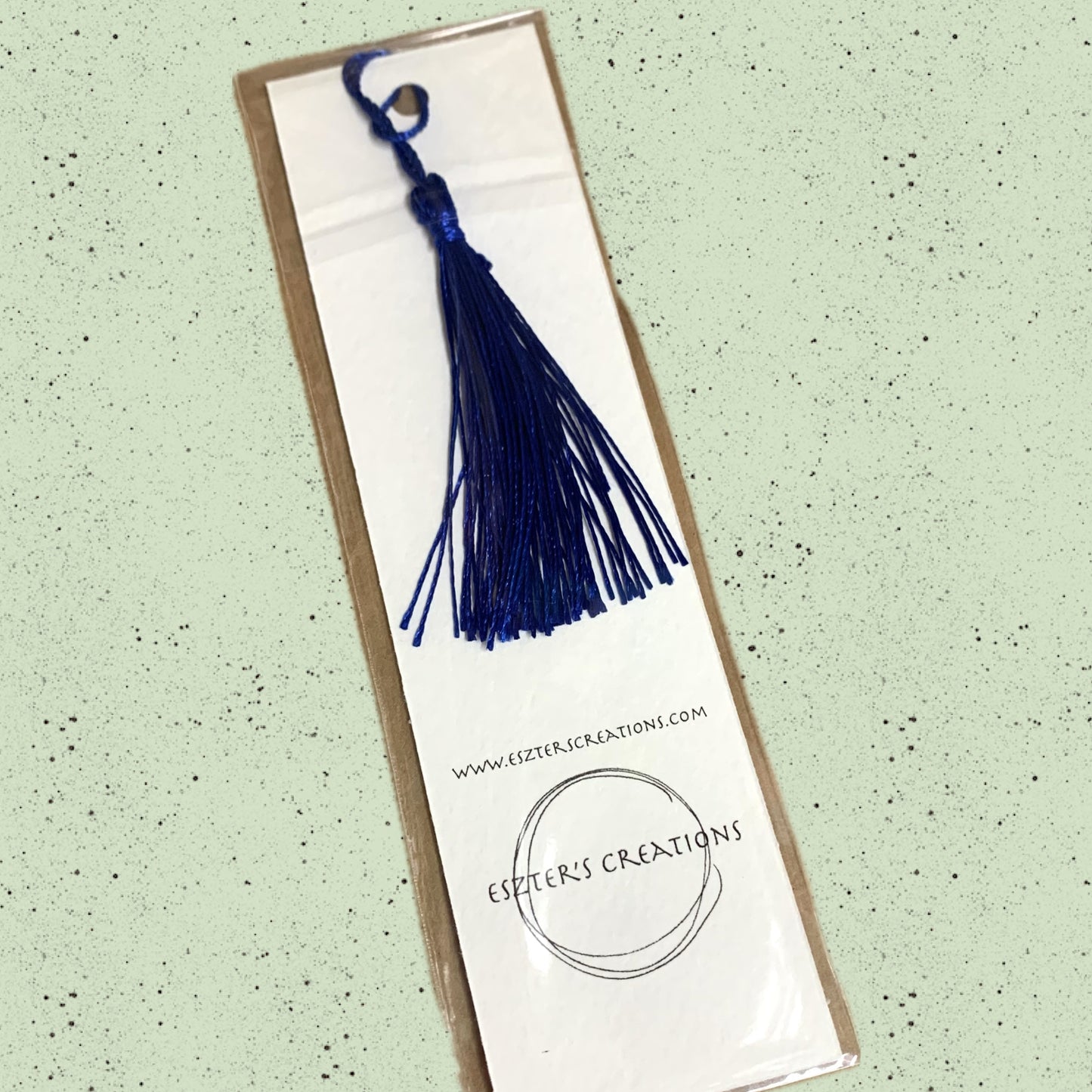ESZTER'S CREATIONS- "Eucalyptus Branch" Bookmark- Textured Paper