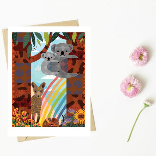 NUOVO - "Koalas & Kangaroos" by Bronwyn Seedeen- GREETING CARD