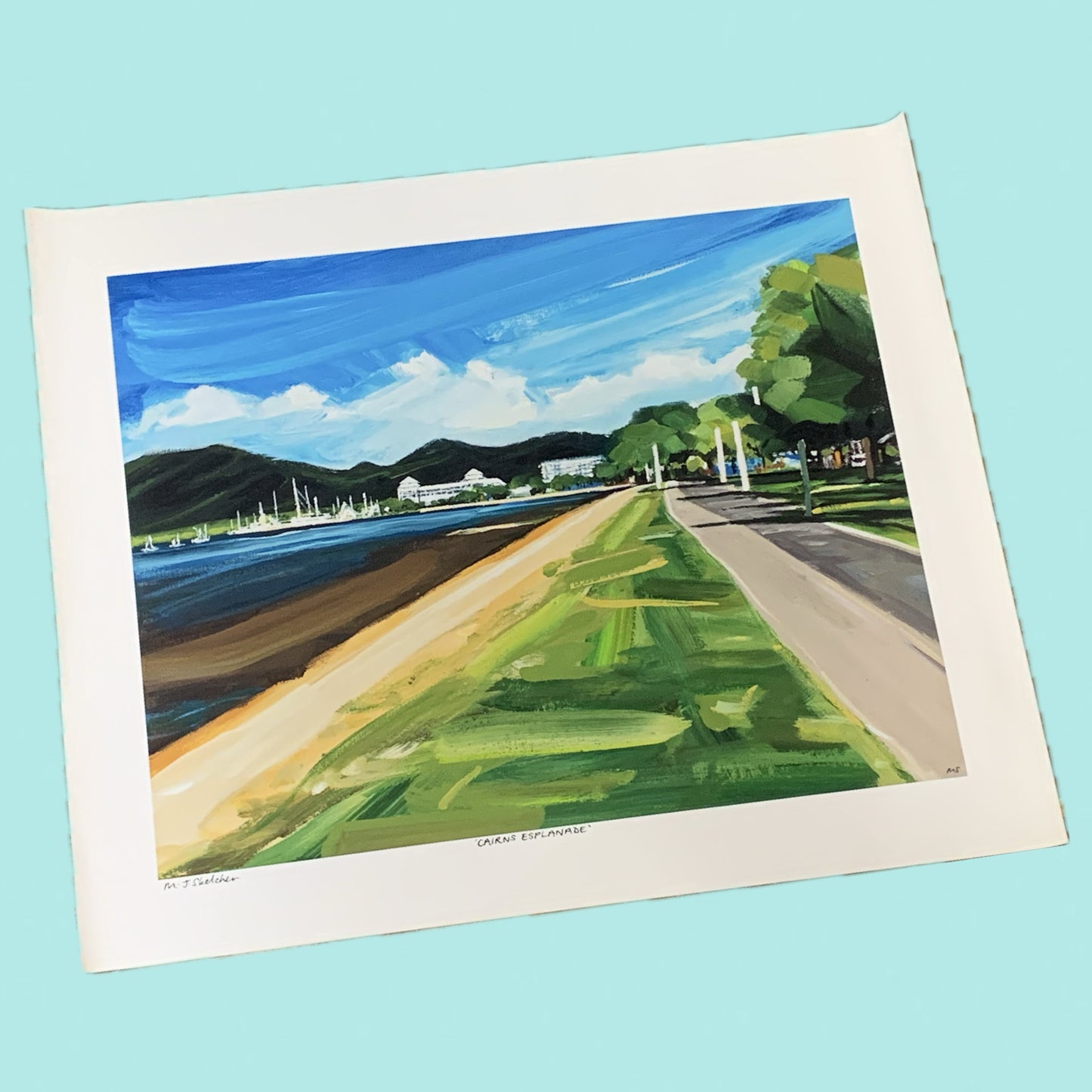 Mark Skelcher Artist - "Cairns Esplanade"- Canvas Print