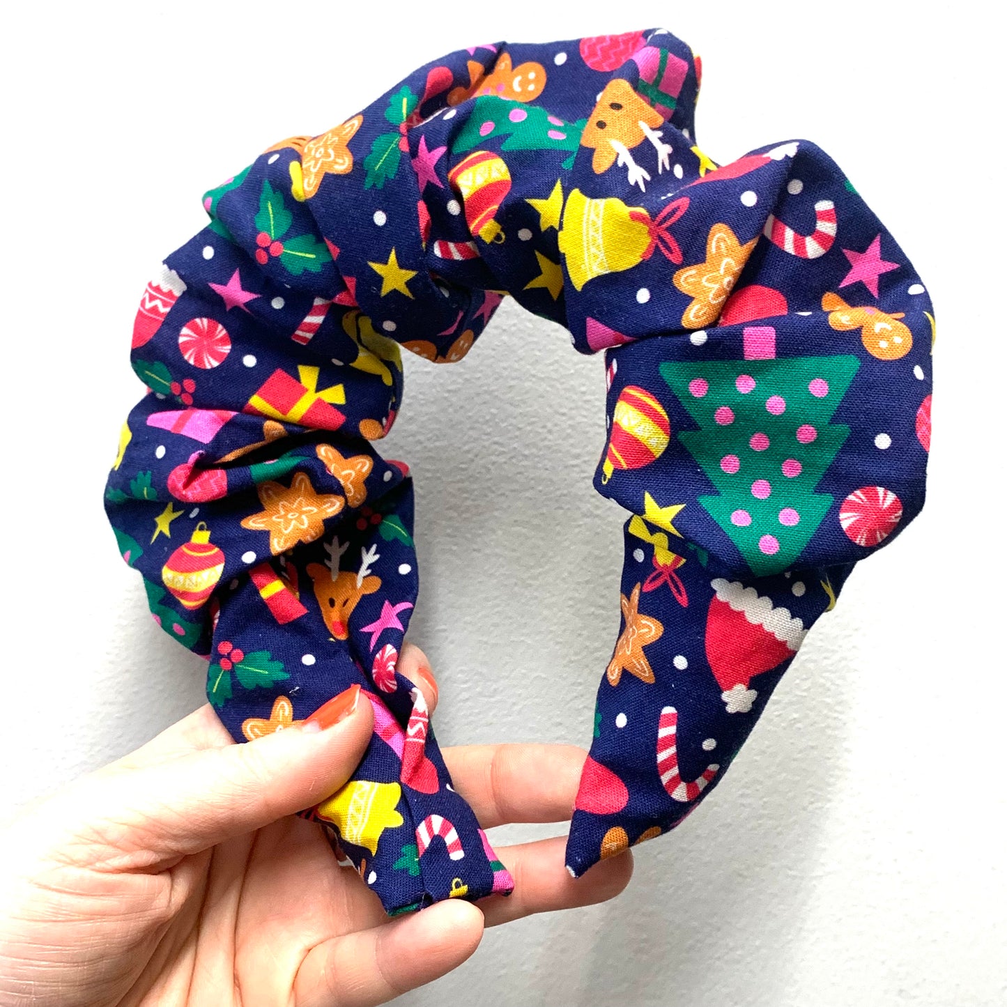 MAKIN WHOOPEE - BIG SCRUNCHIE CHRISTMAS HEADBANDS- Jolly Jumble