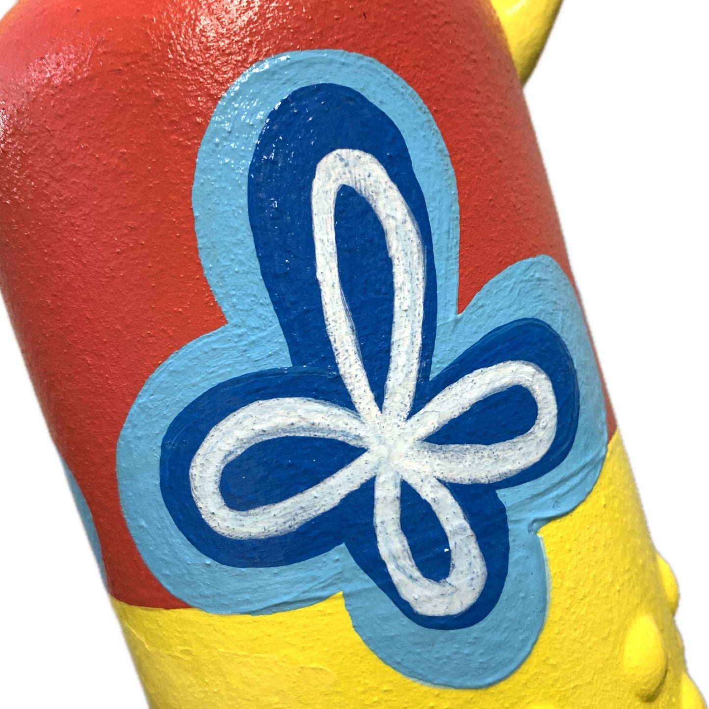 THIS BIRD HAS FLOWN - Tall Bump Vase- Watermelon, Yellow & Blue