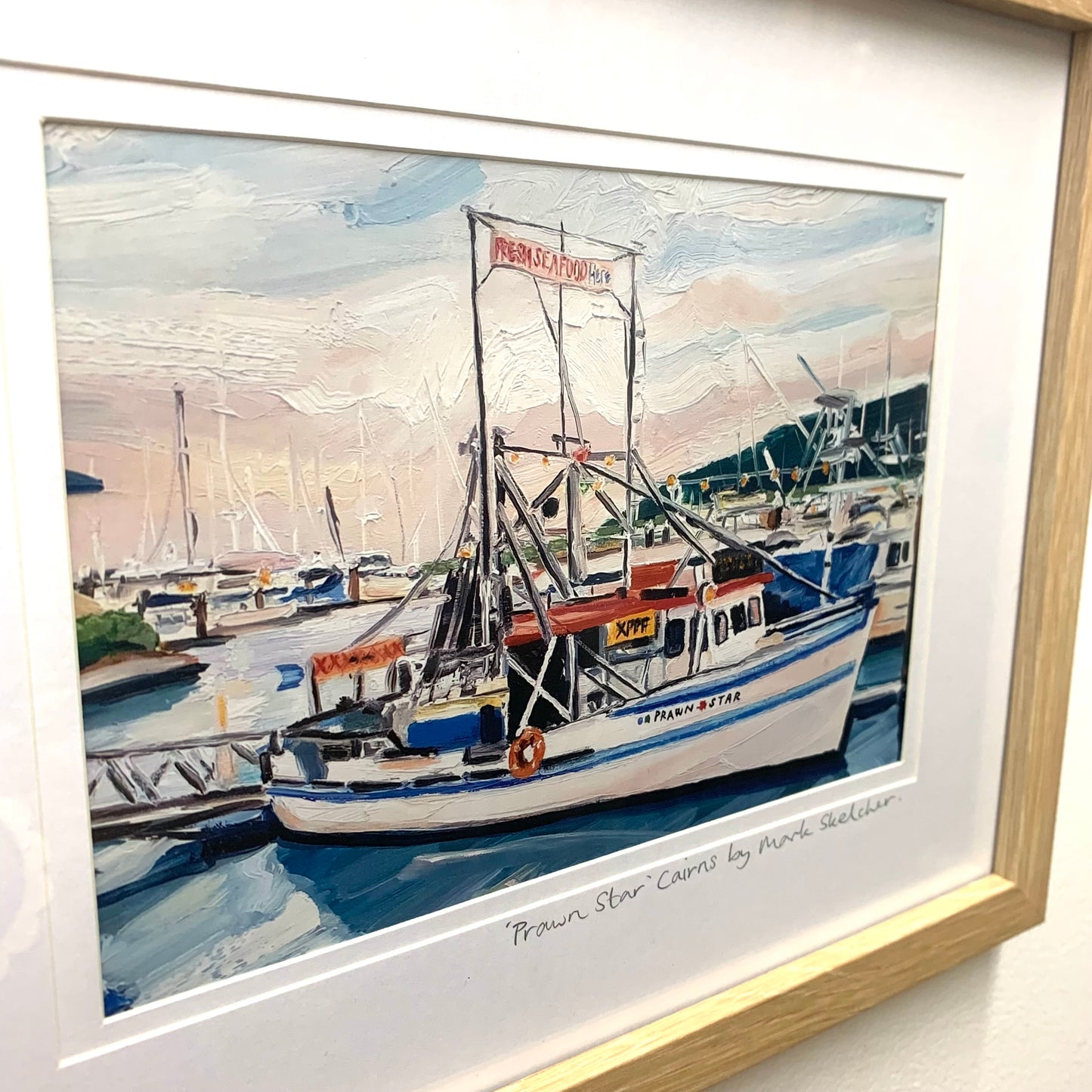 Mark Skelcher Artist - "Prawn Star, Cairns"- Framed Artist Print