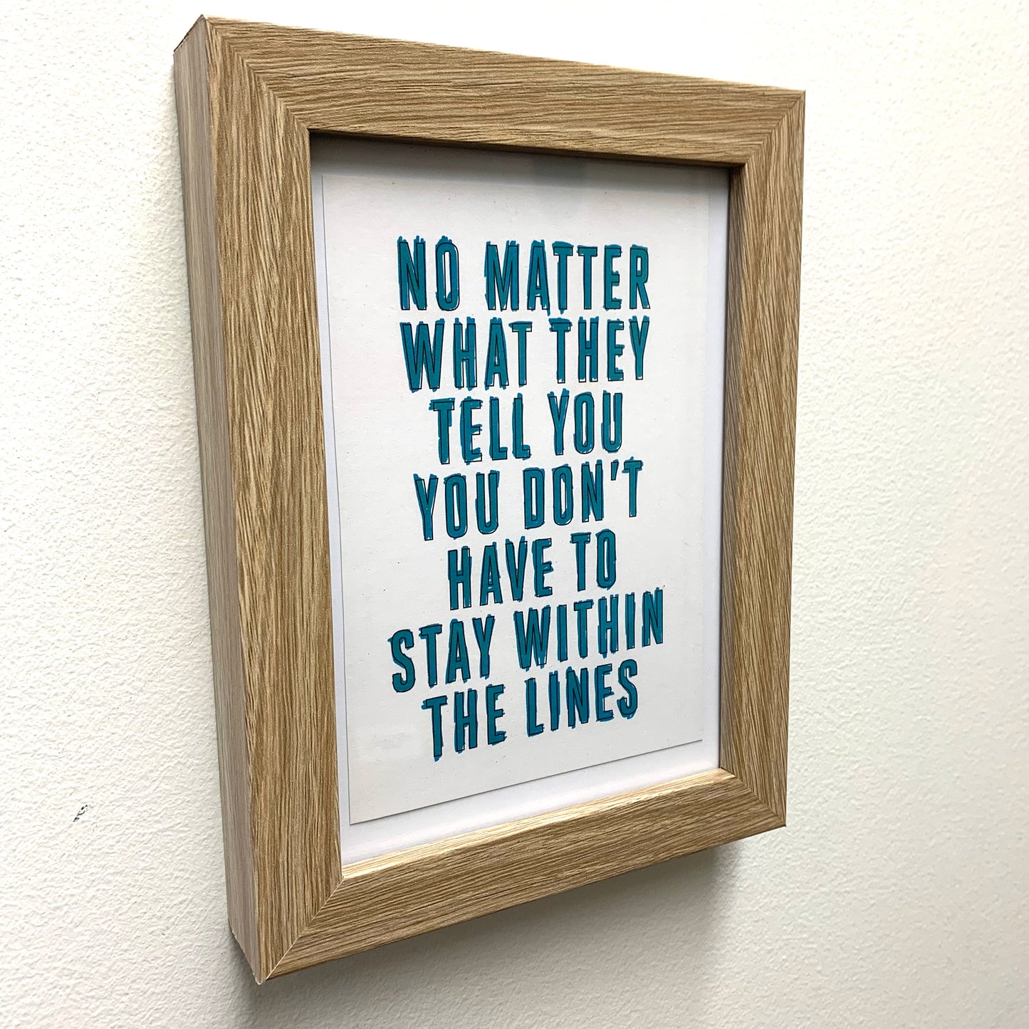 AHD PAPER CO- DON'T HAVE TO STAY WITHIN' THE LINES- Framed Image