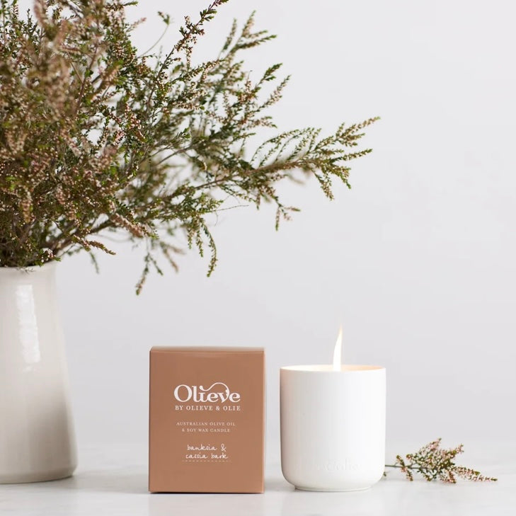 OLIEVE AND OLIE- Banksia & Cassia Bark- Ceramic Candle