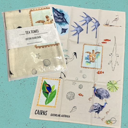 ESZTER'S CREATIONS - "Cairns"- Tea Towel