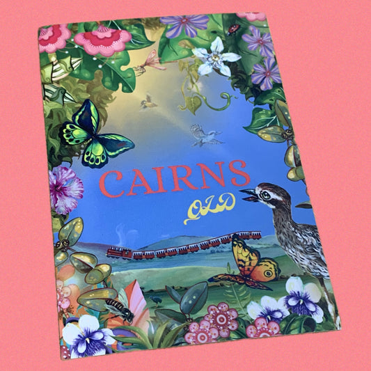 HAYLEY GILLESPIE - "KURANDA TRAIN & CURLEW” POSTCARD