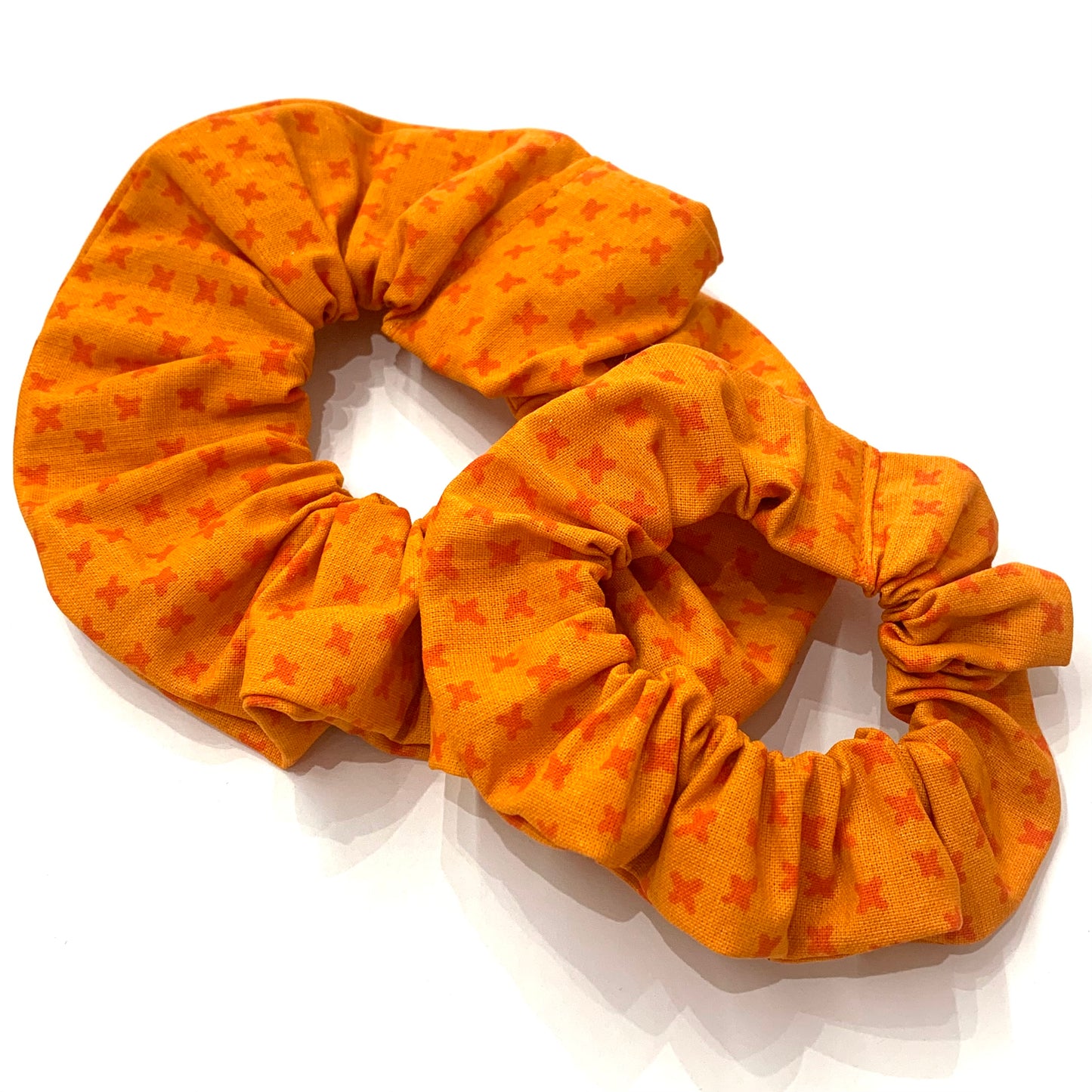 MAKIN' WHOOPEE - "Orange Cross" Jumbo Scrunchies