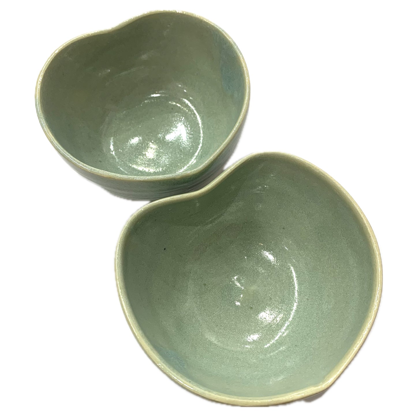 EARTH BY HAND- Heart Dishes- Pale Blue/Green