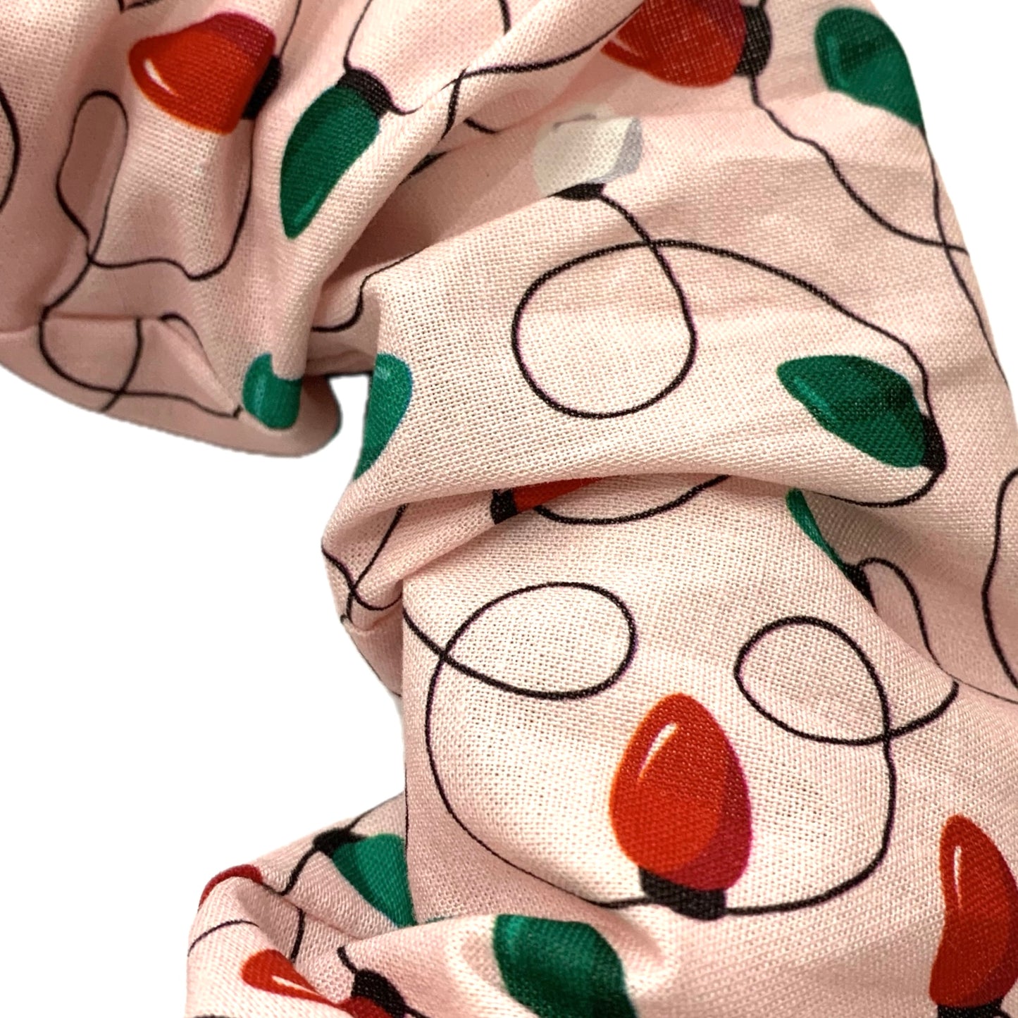 MAKIN WHOOPEE - BIG SCRUNCHIE CHRISTMAS HEADBANDS- Pinkmas Lights