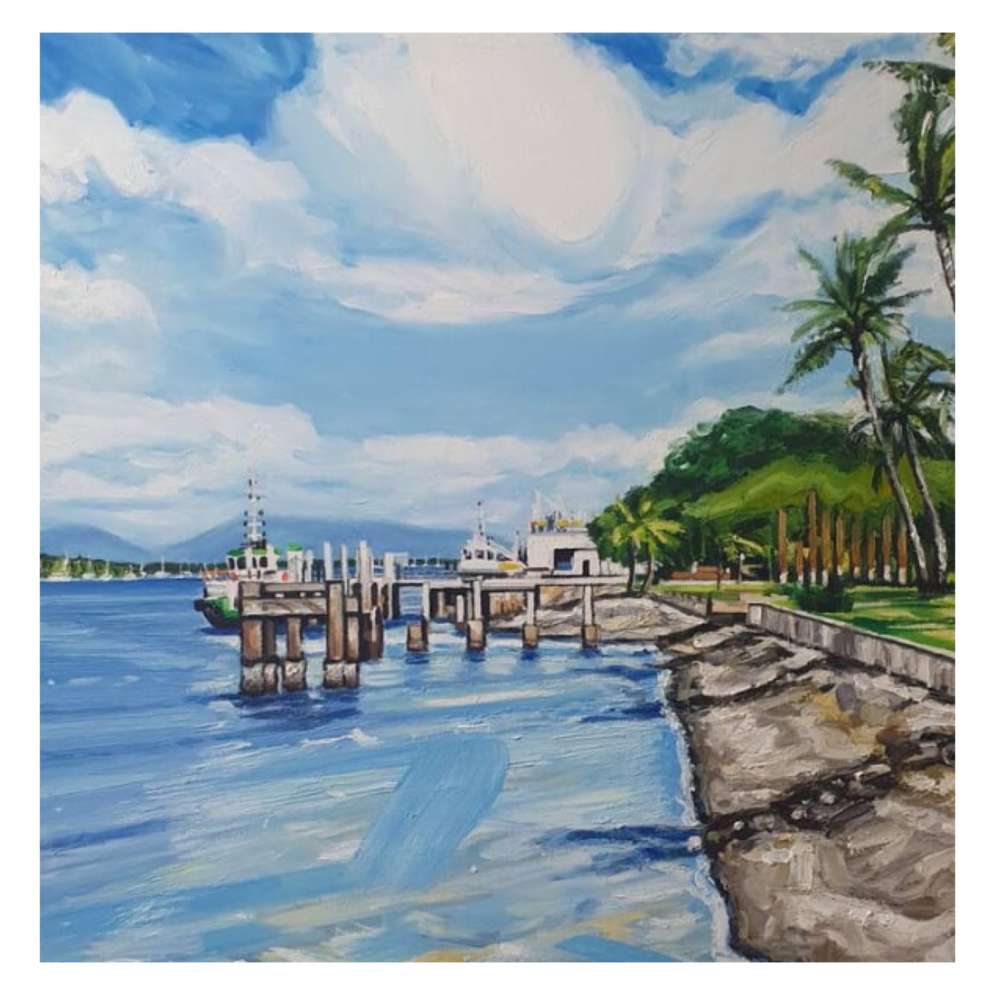 Mark Skelcher Artist - "Trinity Inlet- Square"- Framed Artist Print