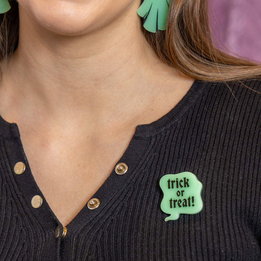 ERSTWILDER - "Trick or Treat!" Simplified Mini Brooch - Midnight Mischief