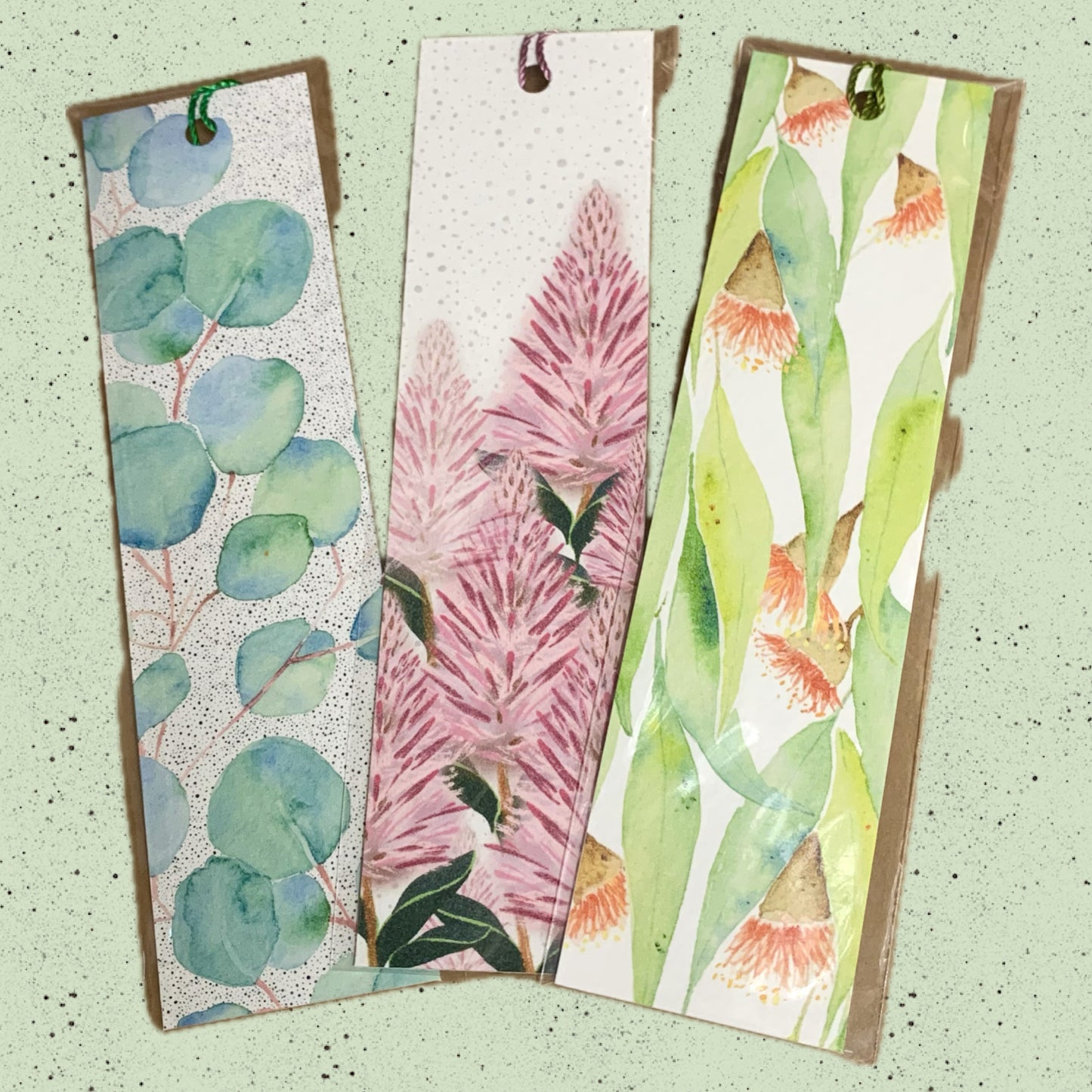 ESZTER'S CREATIONS- "Mulla Mulla" Bookmark- Textured Paper