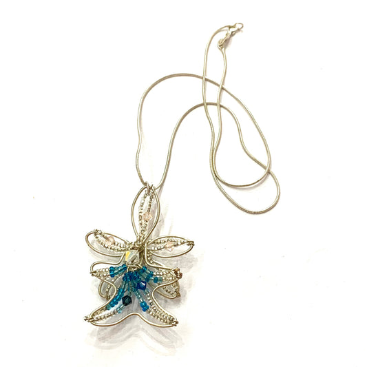 CARLEY CLARKE-RUSHTON - Short Blue Orchid Necklace
