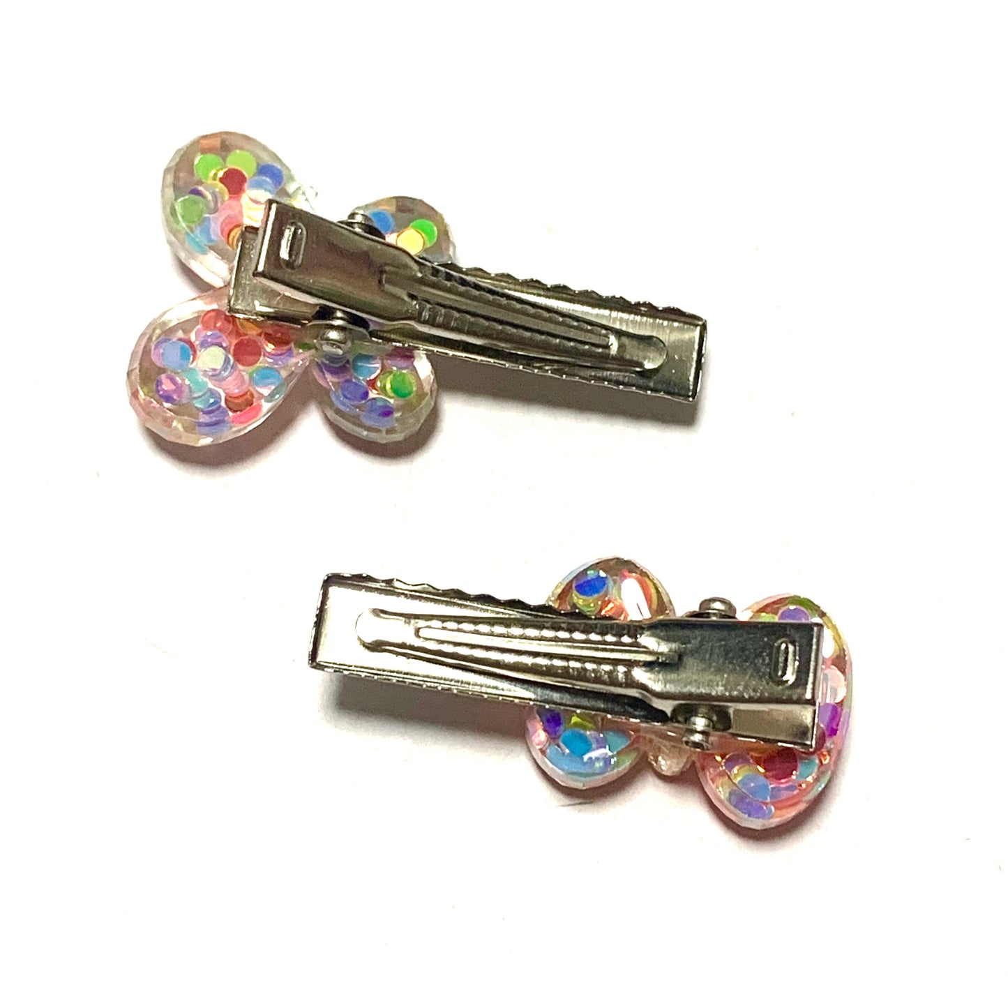 THIS BIRD HAS FLOWN - Rainbow Glitter Butterflies- Alligator Clips