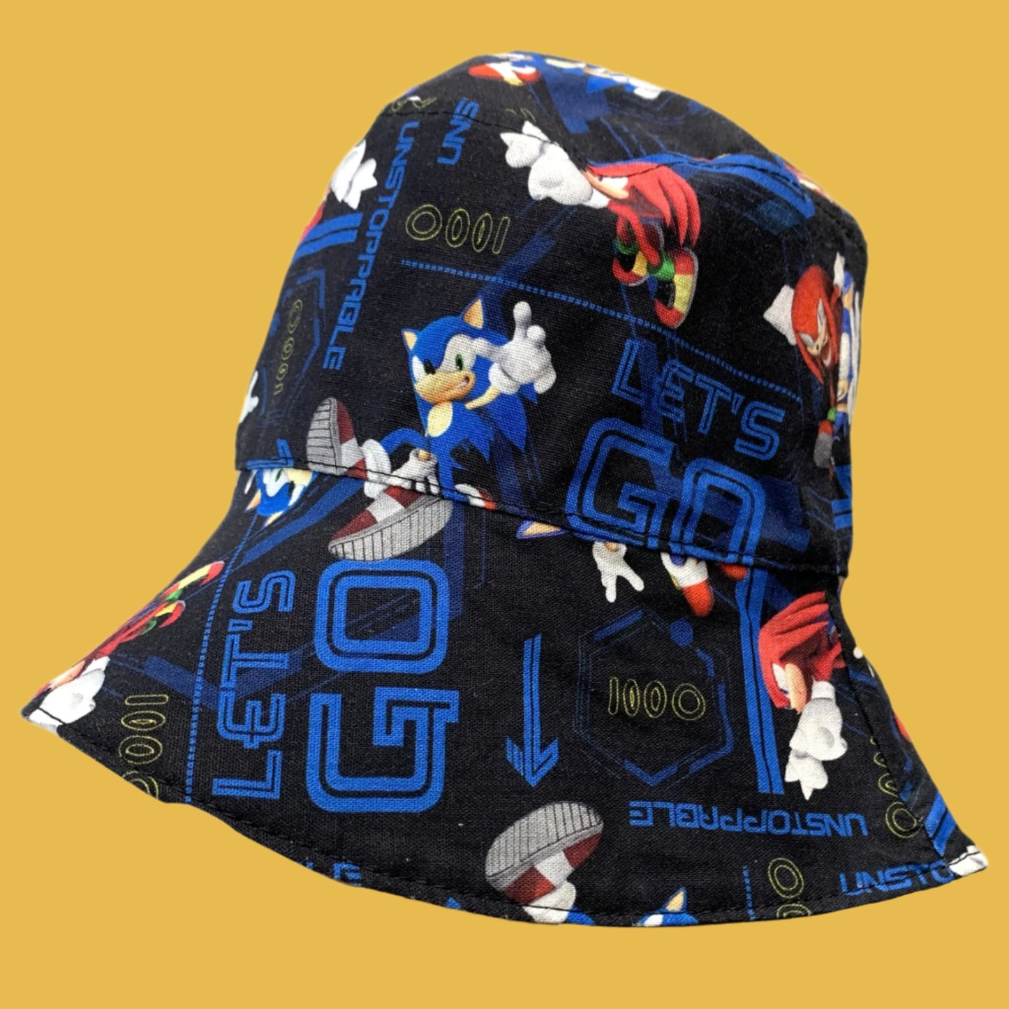 Teacups n Quilts - Sonic the Hedgehog Fabric Hat - Kids Size Large
