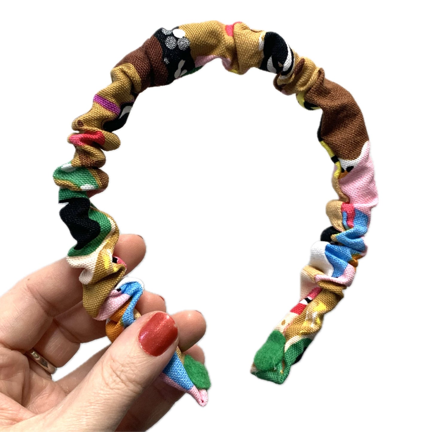 THIS BIRD HAS FLOWN -  SMALL SCRUNCHIE HEADBANDS- Diverse Faces